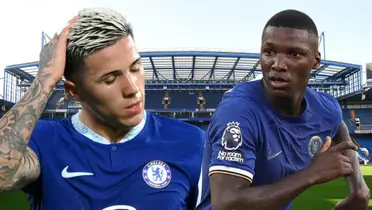 Enzo Fernández y Moisés Caicedo en Stamford Bridge (Foto tomada de: The Sun/Chelsea/Goal)