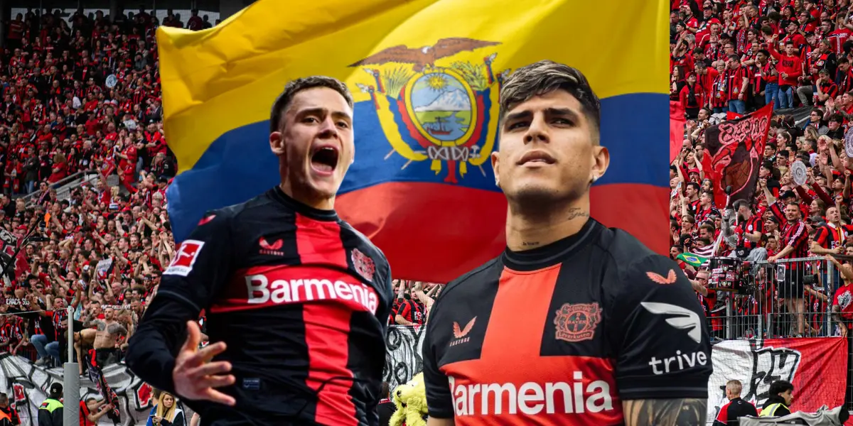 (VIDEO) Lo que hizo Florian Wirtz cuando Piero Hincapié le dio la bandera de Ecuador