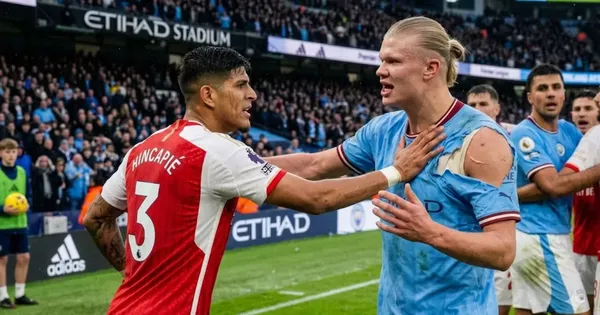 Piero Hincapié y Erling Haaland