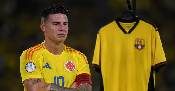 James con la camiseta de Colombia