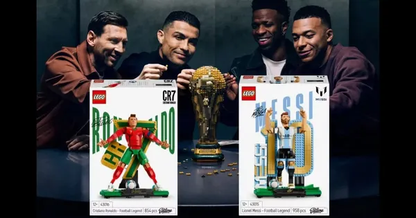 Figuaras LEGO de Cristiano Ronaldo y Lionel Messi en su edición especial