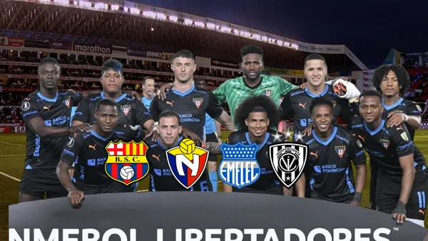 11 titular de Liga de Quito, escudos de equipos Ecuador. Foto tomada de: Conmebol/PesLogos