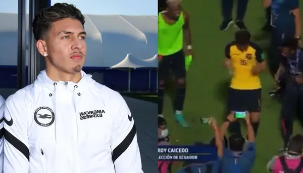 A Jeremy Sarmiento se le metió el espíritu ecuatoriano y bailó en el estadio Monumental