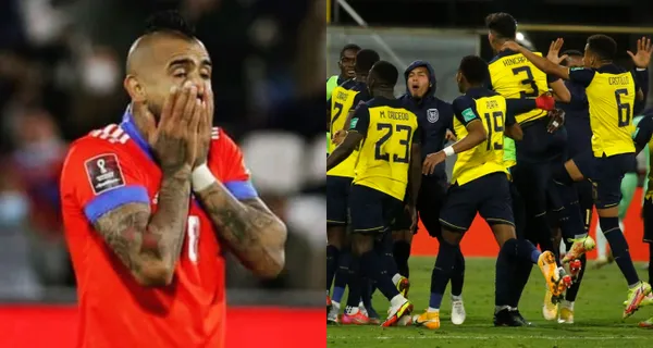 A la Selección Ecuatoriana le inundó la alegría tras ganar a Chile. En los camerinos bailaron y era lo que quería hacer Arturo Vidal que terminó siendo expulsado