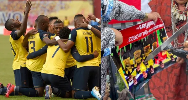 A las afueras del estadio de la selección peruana se vio a shamanes haciendo brujería