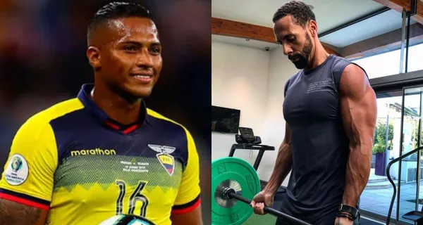 A pesar de estar retirado Antonio Valencia sigue entrenando, y por eso se lo ha visto con mayor corpulencia asemejándose a Rio Ferdinand