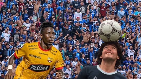 Adonis Preciado y Diego Maradona / Foto de: El Futbolero Ecuador