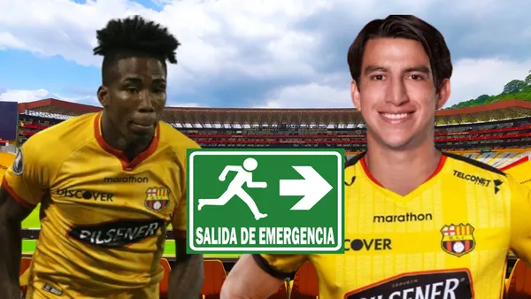 Adonis Preciado y Fernando Gaibor (Foto tomada de: Barcelona SC/API/AC)