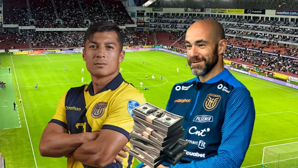 Alan Franco, Félix Sánchez. Foto tomada de: Conmebol/La Tri