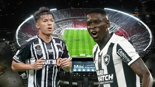 Alan Franco y Luiz Enrique (Foto tomada de: CONMEBOL/Transfermarkt/Atlético Mineiro)