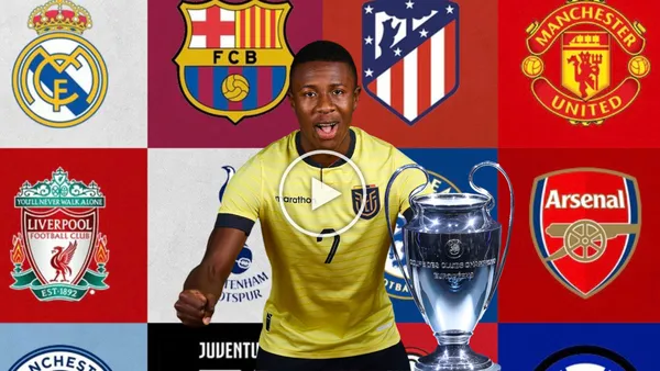 Alan Minda feliz con los equipos que lo buscan y el trofeo de Champions League. Foto tomada de: El Canal del Fútbol/Más Noticias