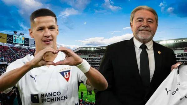 Alex Arce e Isaac Álvarez (Foto tomada de: Liga de Quito/API)