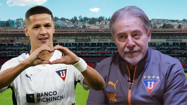 Alex Arce e Isaac Álvarez (Foto tomada de: Liga de Quito/API)