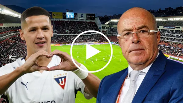 Alex Arce y Jorge Célico en el Estadio Rodrigo Paz Delgado (Foto tomada de: Primcias/API/La Tri)