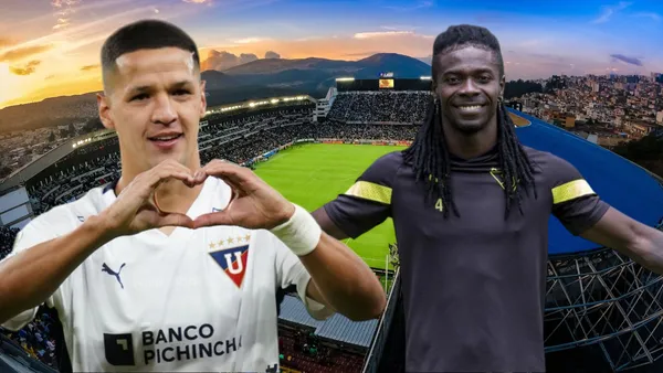 Alex Arce y Ricardo Adé (Foto tomada de: Liga de Quito/API)