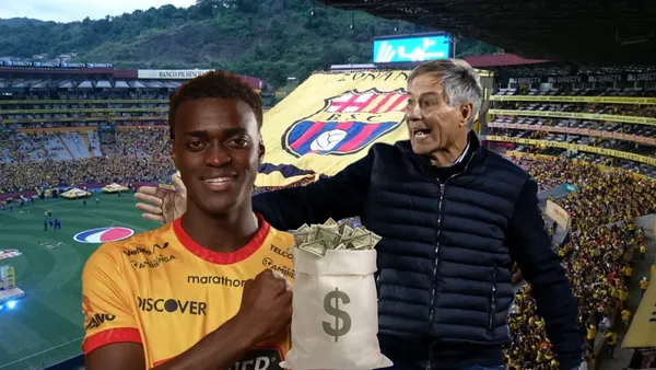 Alex Rangel, Ariel Holan. Foto tomada de: Barcelona SC