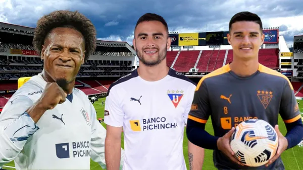 Alexander Alvarado, Jhojan Julio y Joseph Espinoza (Foto tomada de: Liga de Quito/Jhojan Julio)