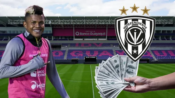 Alexander Bolaños en el Estadio Banco de Guayaquil (Foto tomada de: Primicias/Independiente del Valle/Metro)