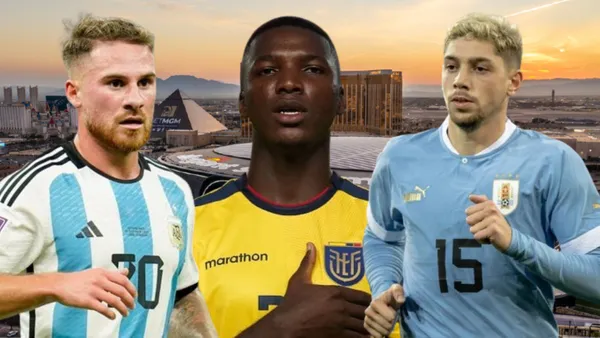 Alexis Mac Allister, Moisés Caicedo y Federico Valverde (Foto tomada de: Copa América/Moisés Caicedo/Telecom/El País)