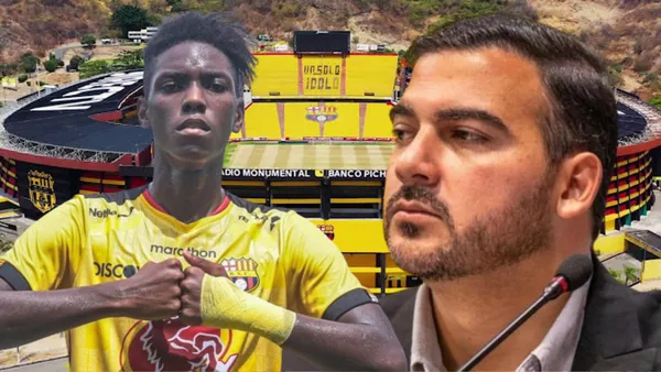 Allen Obando no ha podido tener minutos y Antonio Álvarez dio una excusa (Foto tomada de: Barcelona SC/Extra/Primicias)