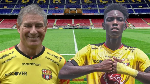 Allen Obando y Ariel Holan en el Camp Nou (Foto tomada de: FC Barcelona/Primicias/API)