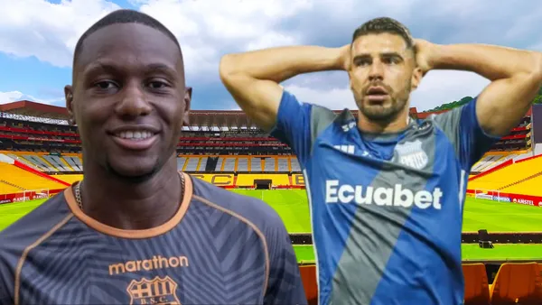 Aníbal Chalá y Alexander González (Foto tomada de: Barcelona SC/API)