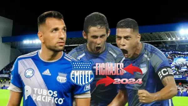 Aníbal Leguizamón, Luis León, Meli. Foto tomada de: Emelec