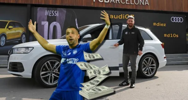 Aníbal Leguizamón y Lionel Messi / Foto: Olé