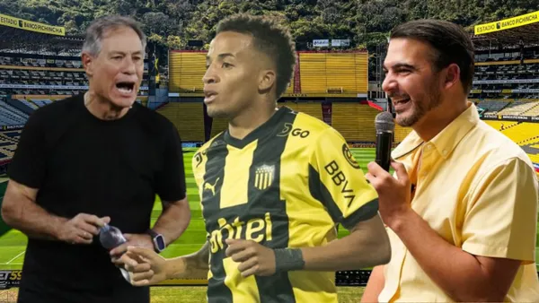 Antonio Álvarez, Ariel Holan y Byron Castillo (Foto tomada de: Barcelona SC/API/ESPN/Antonio Álvarez)