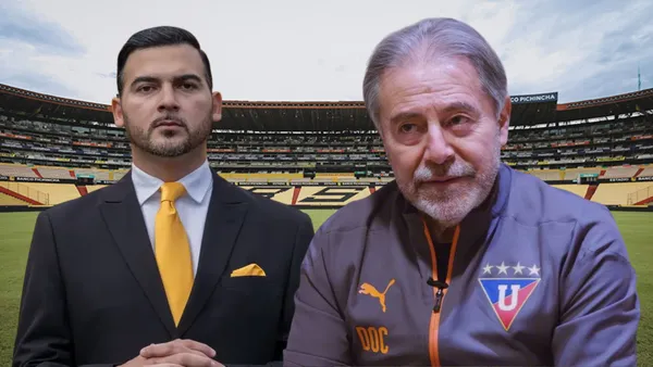 Antonio Álvarez e Isaac Álvarez (Foto tomada de: Municipio de Guayaquil/API/Liga de Quito)