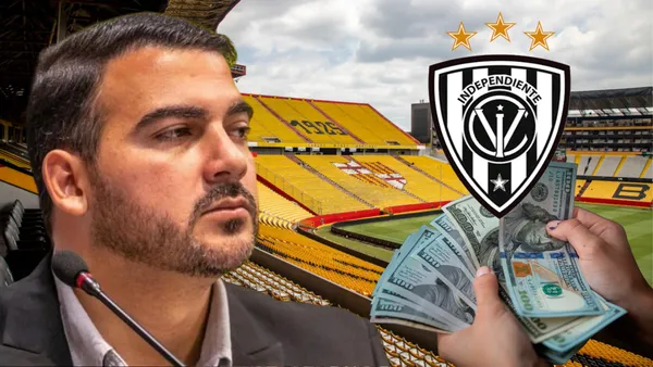 Antonio Álvarez en el Estadio Monumental (Foto tomada de: Primicias/Extra/EFE)