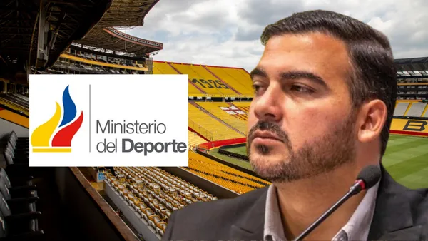 Antonio Álvarez en el Estadio Monumental (Foto tomada de: Primicias/Extra/Ministerio del Deporte)