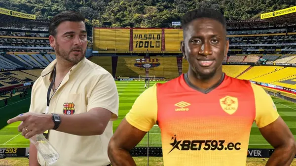 Antonio Álvarez y Erick Castillo (Foto tomada de: Barcelona SC/Aucas/API)