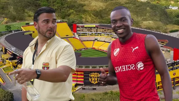 Antonio Álvarez y Jhonny Quiñónez (Foto tomada de: Barcelona SC/Independiente de Avellaneda/API)