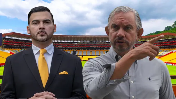 Antonio Álvarez y José Pileggi (Foto tomada de: Barcelona SC/Emelec/API)