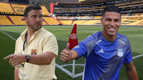 Antonio Álvarez y Luis Fernando León (Foto tomada de: Barcelona SC/Emelec/API)