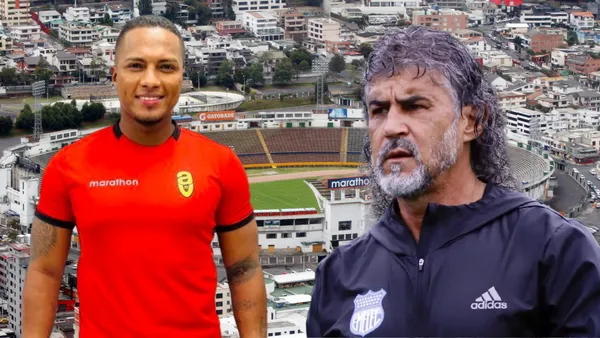 Antonio Valencia y Leonel Álvarez (Foto tomada de: Wikipedia/Emelec/Antonio Valencia)