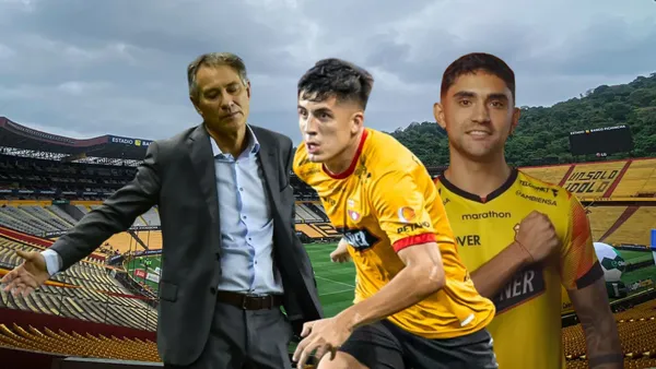 Ariel Holan descontento, Luca Sosa jugando, Nicolás Ramírez posando. Foto tomada de: InfiernoRojo.com/BSC