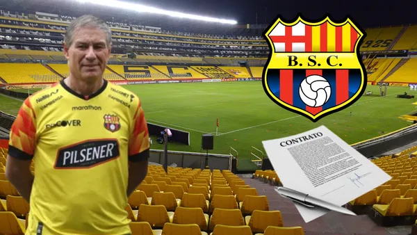 Ariel Holan en el Estadio Monumental (Foto tomada de: Barcelona SC/T4 Franquicias/Wikipedia)