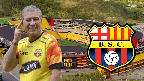 Ariel Holan en el Estadio Monumental (Foto tomada de: Barcelona SC/Wikipedia)