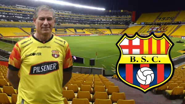 Ariel Holan en el Estadio Monumental (Foto tomada de: La Hora/Barcelona SC/Wikipedia)