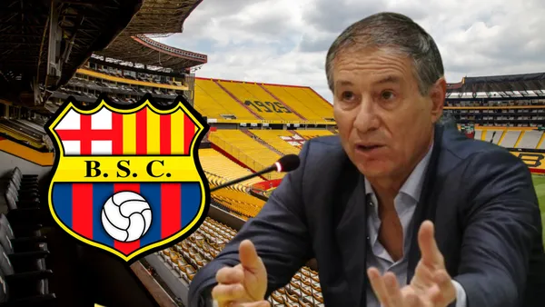 Ariel Holan en el Estadio Monumental (Foto tomada de: Primicias/Barcelona SC/Wikipedia)