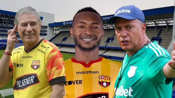 Ariel Holan, Pedro Pablo Perlaza y Hernán Torres (Foto tomada de: El Universo/Ídolo Pasión/Barcelona SC/Emelec)