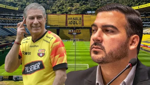 Ariel Holan y Antonio Álvarez (Foto tomada de: Barcelona SC/API)