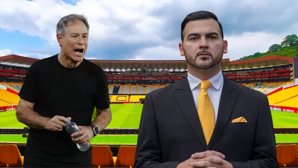 Ariel Holan y Antonio Álvarez (Foto tomada de: Barcelona SC/API)