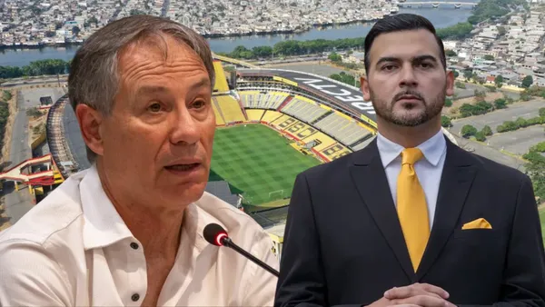 Ariel Holan y Antonio Álvarez (Foto tomada de: Barcelona SC/API)