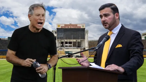 Ariel Holan y Antonio Álvarez (Foto tomada de: Primicias/API/Barcelona SC)