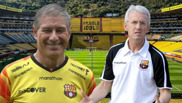 Ariel Holan y Benito Floro (Foto tomada de: Barcelona SC/El Universo/API)