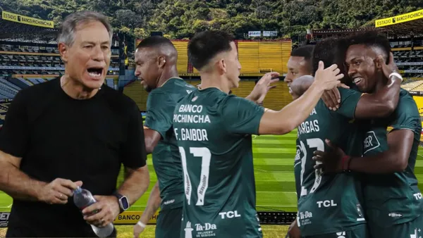 Ariel Holan y jugadores de Barcelona SC (Foto tomada de: Barcelona SC/API)