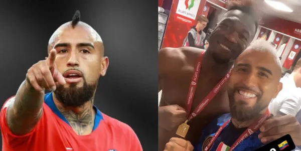 Arturo Vidal le dio una lección a Felipe Caicedo